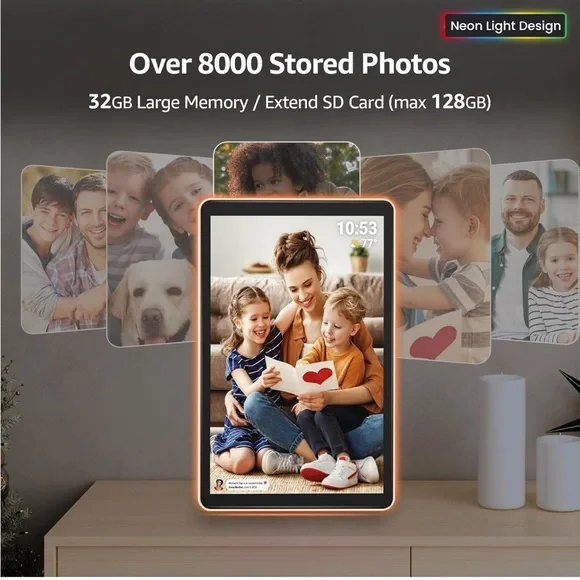 Digital Photo Frame with Remote Connections  Photo & Video